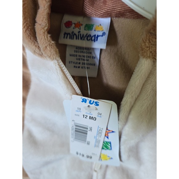 Vtg Miniwear Infant Plush Lion Costume 1 Piece, 12‎ Months ToysRUs NWT - Picture 3 of 9